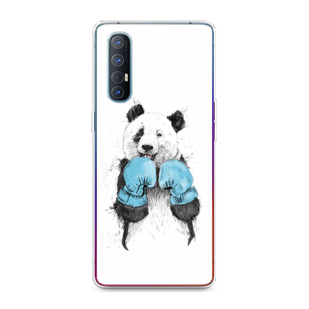 

Чехол для Oppo Reno 3 Pro "Панда боксер", Голубой;белый;серый, 252550-1