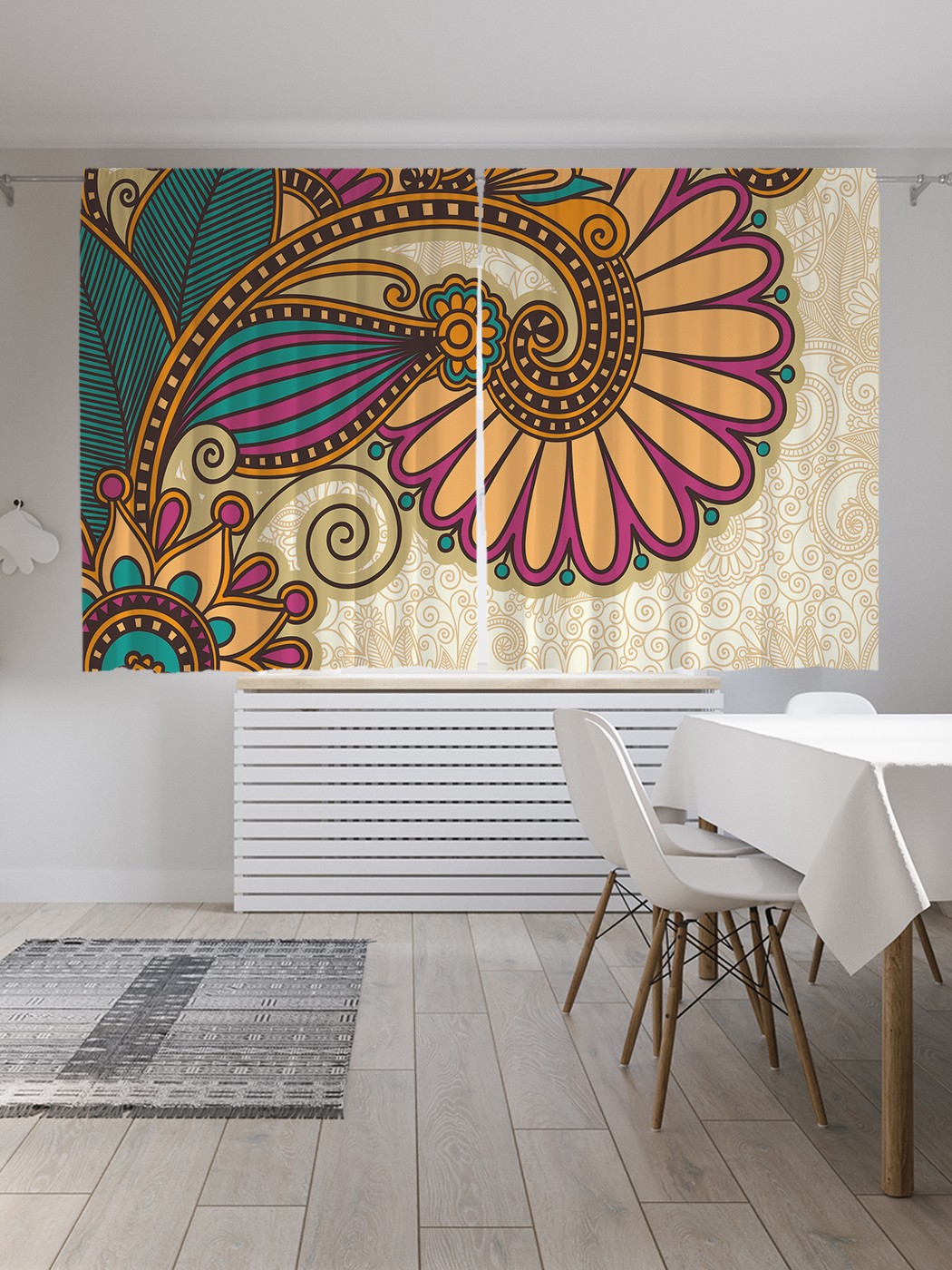 

Классические шторы JoyArty "Биполярный мир", серия Oxford DeLux, 2 полотна 145x180 см, Биполярный мир