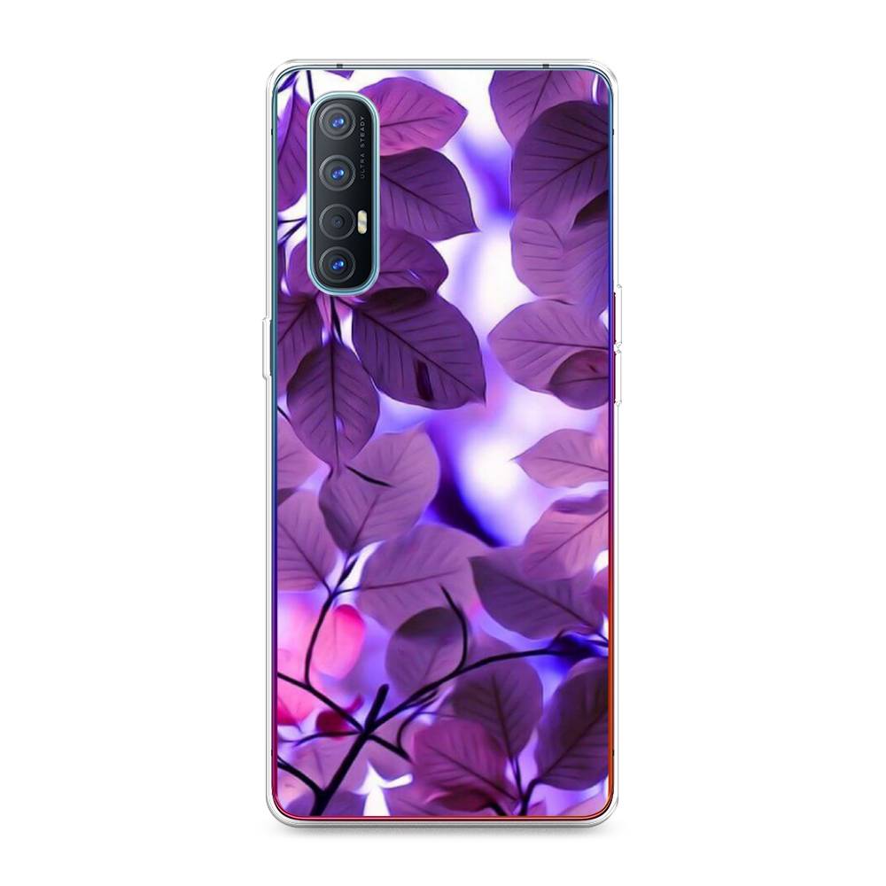 

Чехол для Oppo Reno 3 Pro "Сиреневые листики", Фиолетовый;голубой, 252550-2