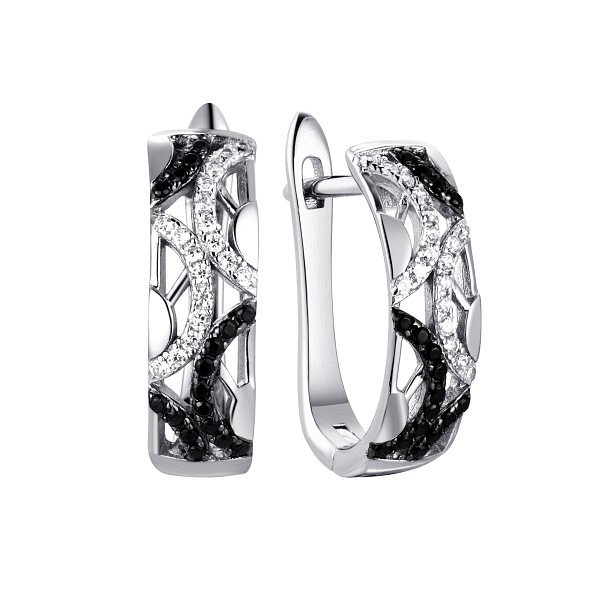

Серьги из серебра TEO MAORI 8MP-E01520-X-W-X-X-BW, фианит, 8MP-E01520-X-W-X-X-BW