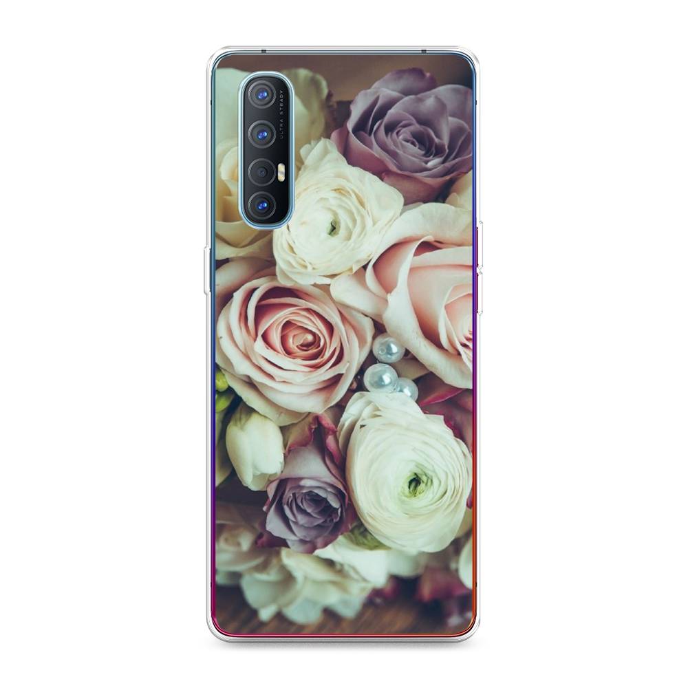 

Чехол для Oppo Reno 3 Pro "Свадебный букет", Белый;фиолетовый, 252550-2