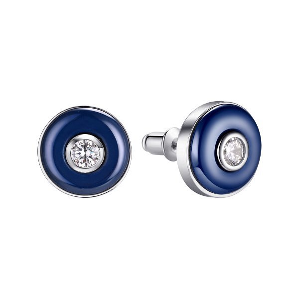 

Серьги пусеты из серебра TEO MAORI 8TC-E01160-Вl-W-W-X-X, керамика/фианит, 8TC-E01160-Вl-W-W-X-X