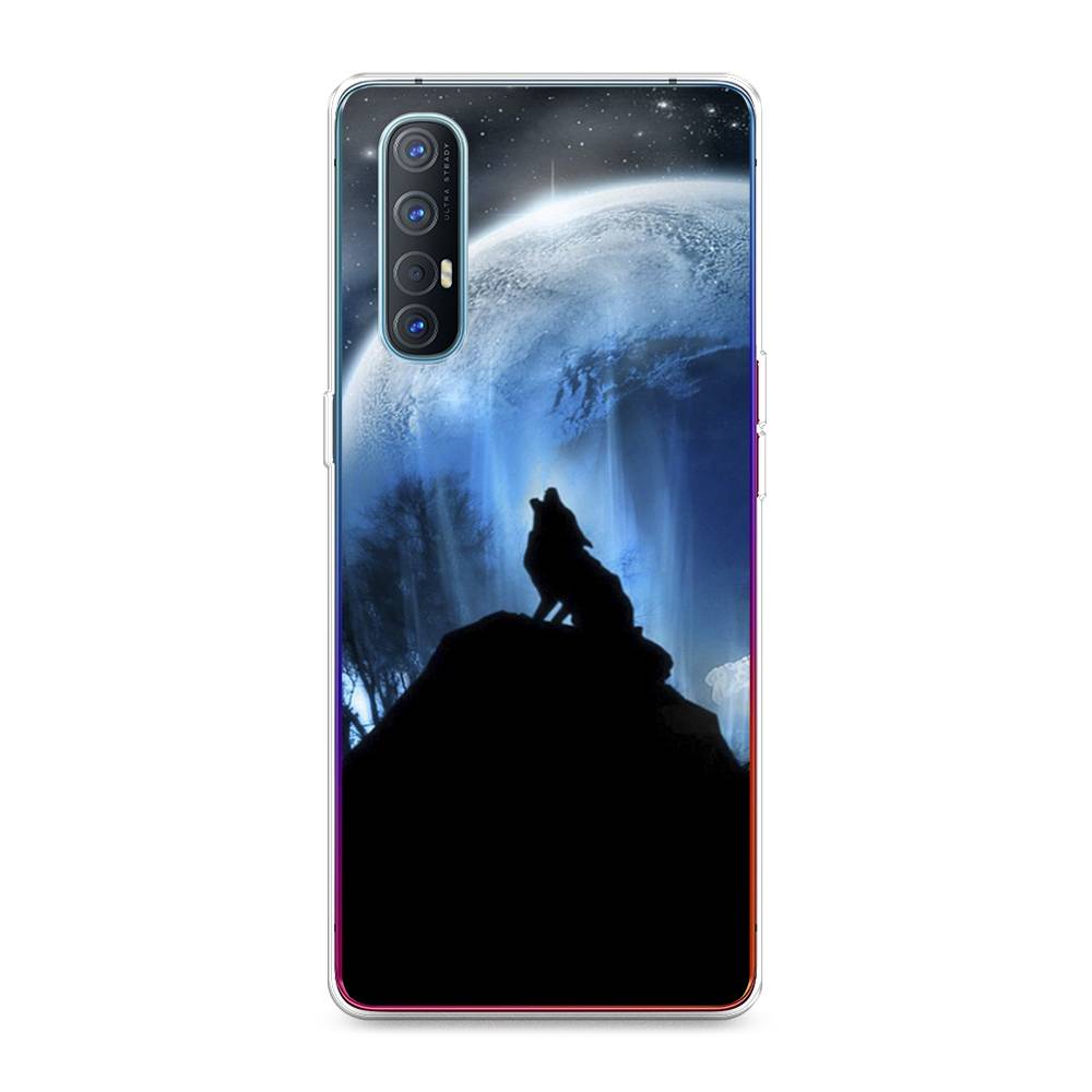 

Чехол для Oppo Reno 3 Pro "Волк 2", Синий;черный;белый, 252550-1