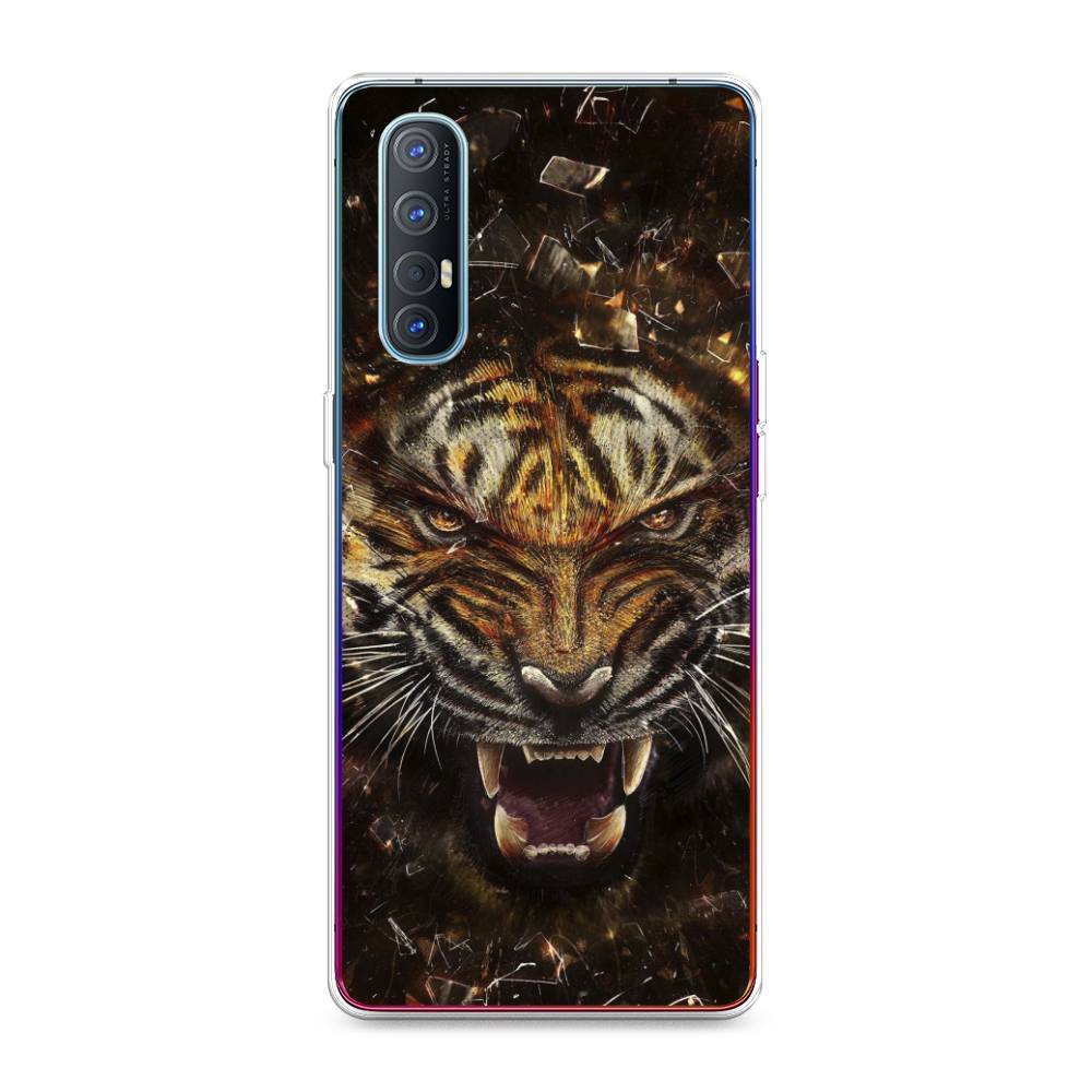 

Чехол для Oppo Reno 3 Pro "Тигр осколки", Оранжевый;серый;черный, 252550-1