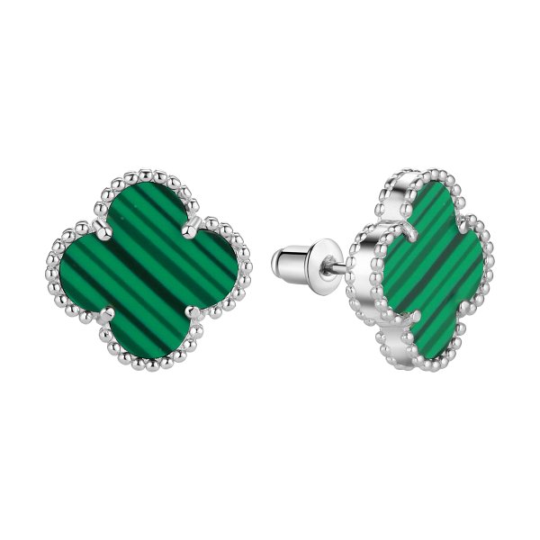 

Серьги пусеты из серебра TEO MAORI 8TC-E01989-X-W-Mal-X-X, малахит искусственный, 8TC-E01989-X-W-Mal-X-X