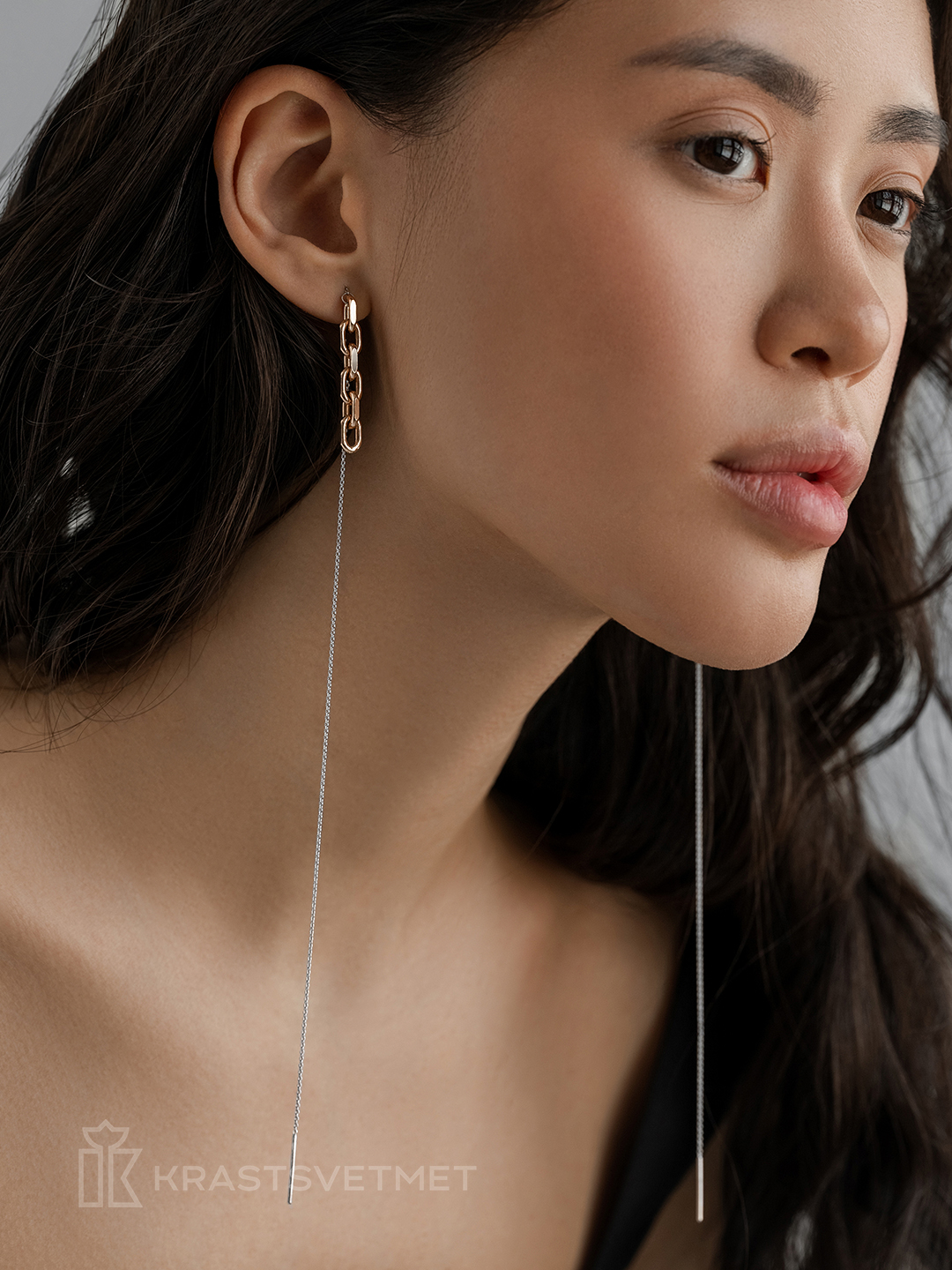 

Серьги продевки из серебра Krastsvetmet НС 22-386Ю-34, НС 22-386Ю-34