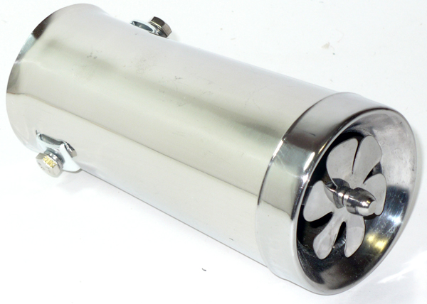 Насадка на глушитель хром 64 мм в блистере с вентилятором