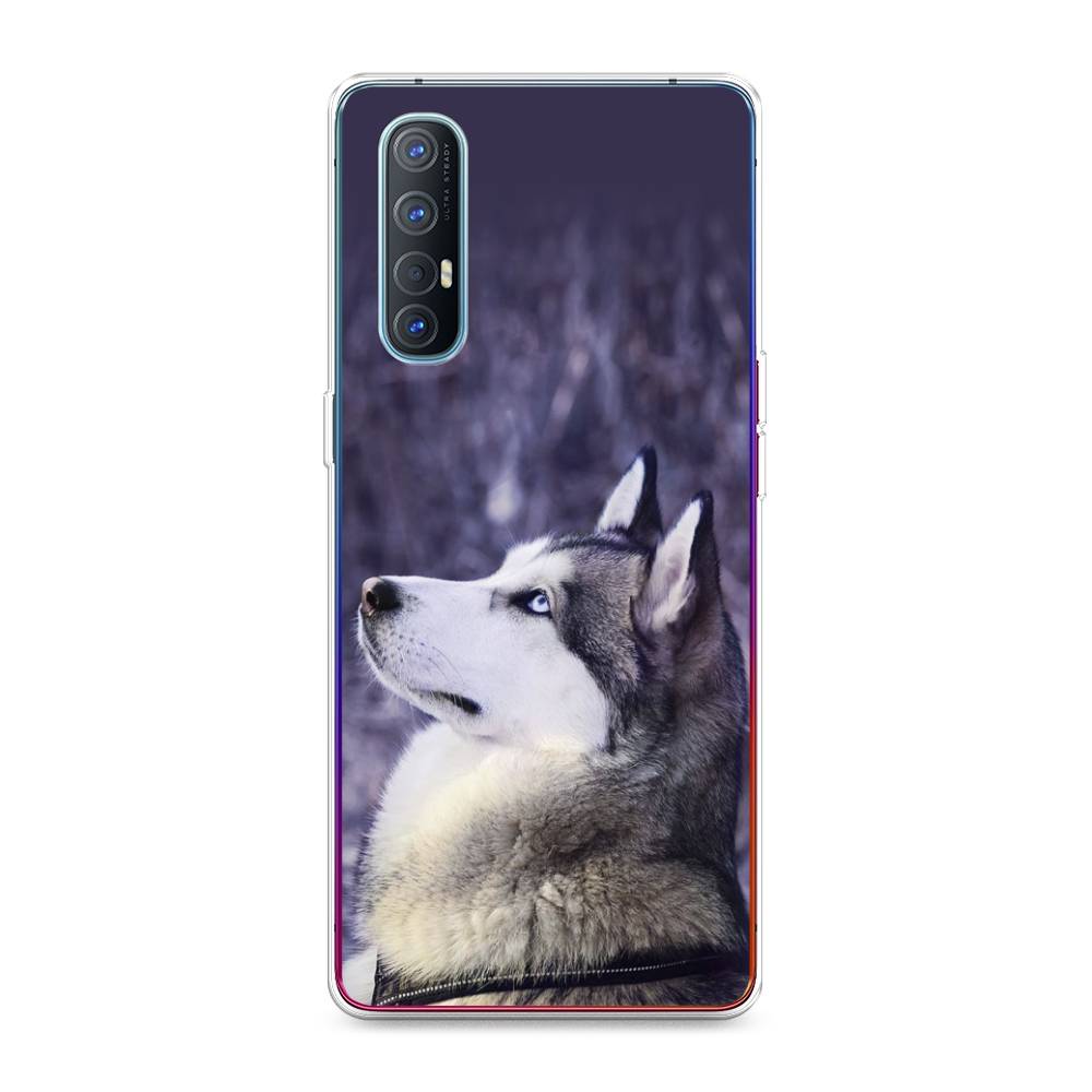 

Чехол на Oppo Reno 3 Pro "Хаски 1", Фиолетовый;белый, 252550-1