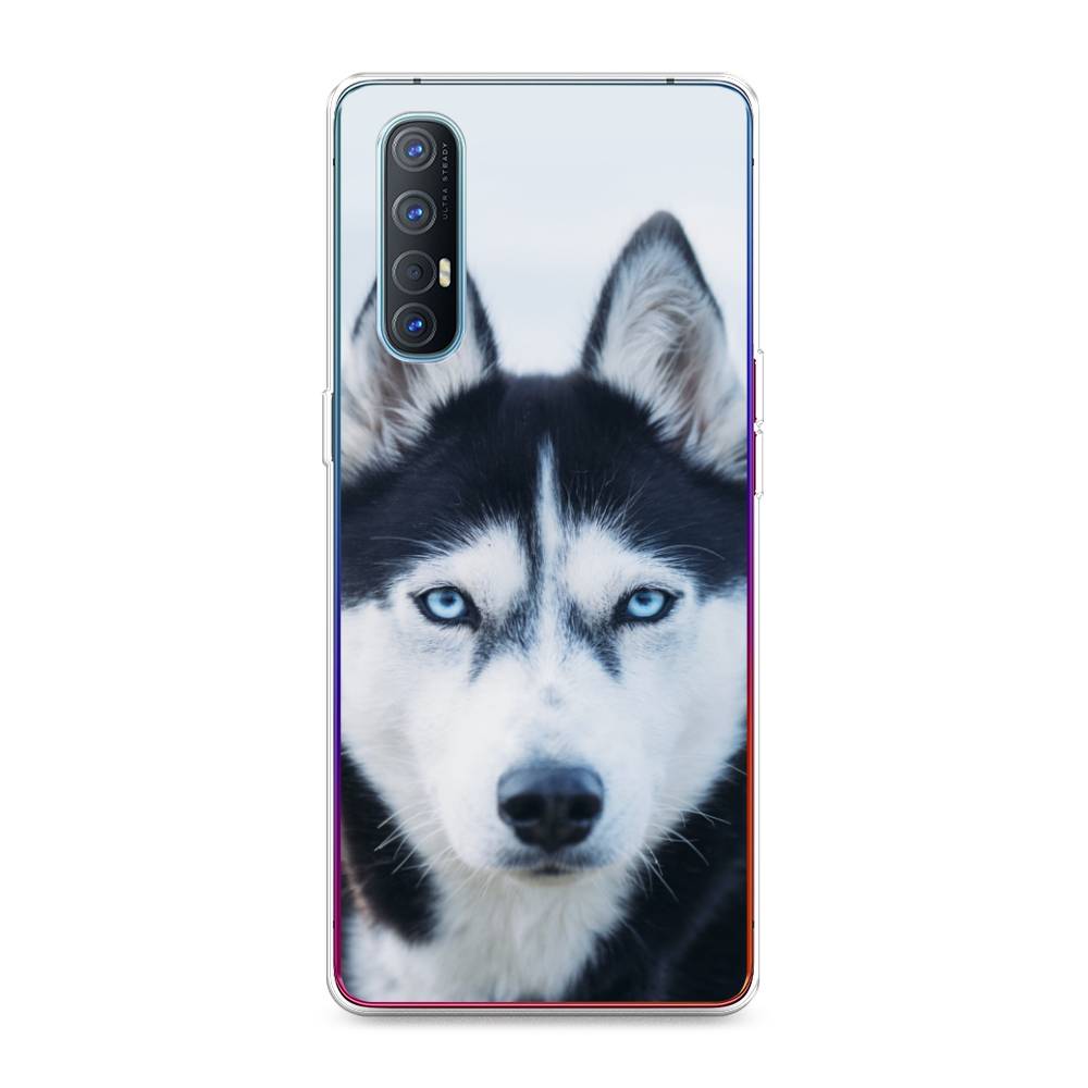 

Чехол для Oppo Reno 3 Pro "Хаски 2", Синий;белый, 252550-1