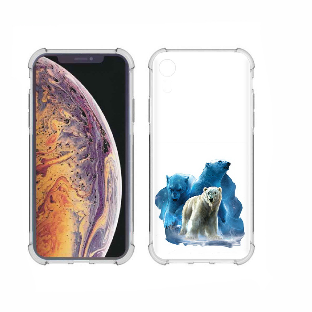 

Чехол MyPads Tocco для Apple iPhone XR полярный медведь, Прозрачный, Tocco
