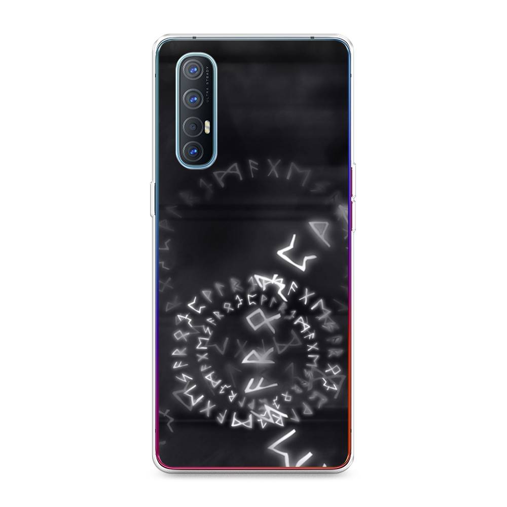 

Чехол для Oppo Reno 3 Pro "Руны", Серый;черный, 252550-3