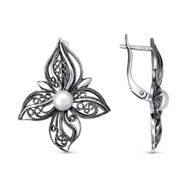 

Серьги из серебра TEO MAORI 833312308, жемчуг культивированный, 833312308