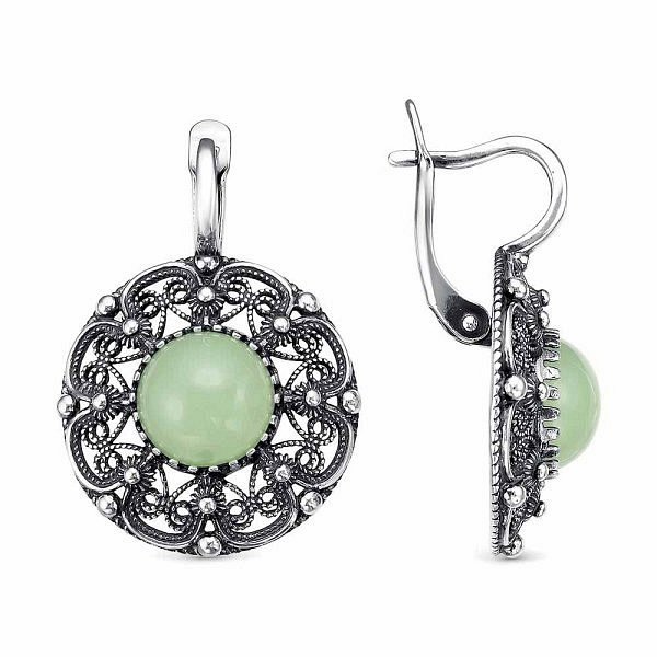 

Серьги из серебра TEO MAORI 833312318н, нефрит, 833312318н