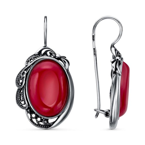 

Серьги из серебра TEO MAORI 833312586Кр, коралл искусственный, 833312586Кр
