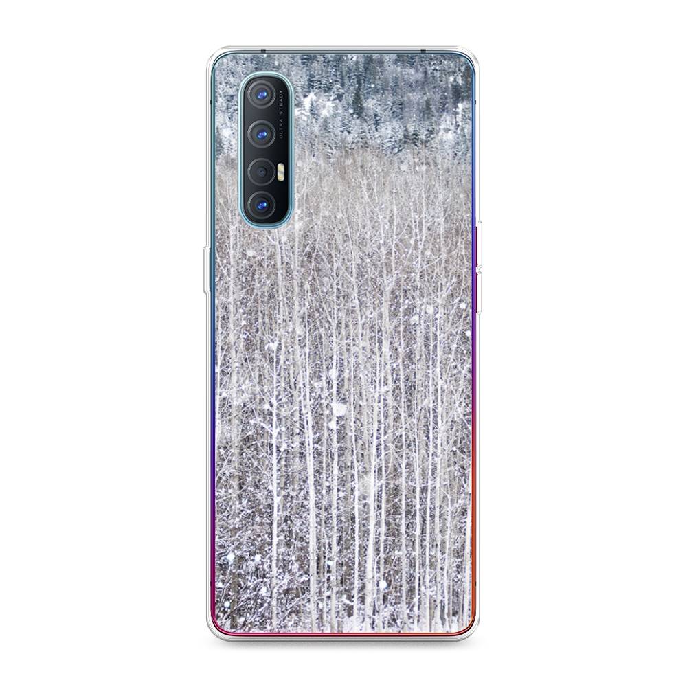 

Чехол для Oppo Reno 3 Pro "Снежный лес", Бежевый;серый;белый, 252550-5