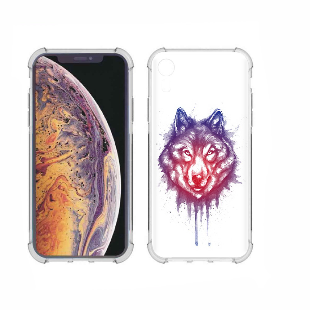 

Чехол MyPads Tocco для Apple iPhone XR пушистый волк, Прозрачный, Tocco