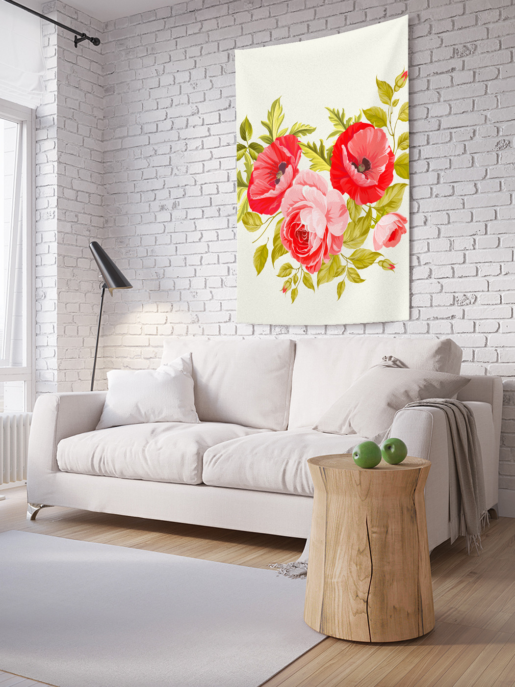 

Вертикальное фотопанно на стену JoyArty Стена из роз 100x150 см, Стена из роз