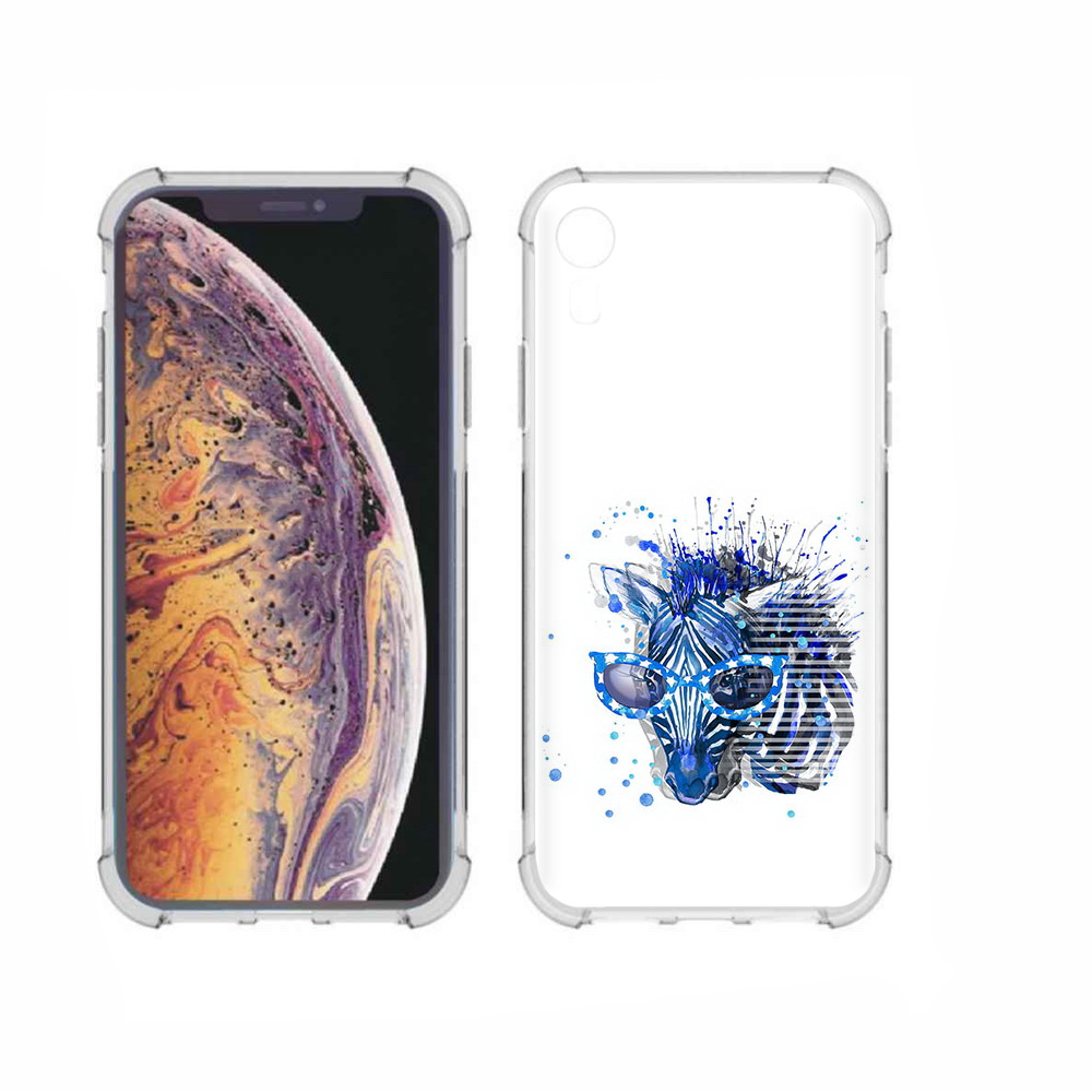 

Чехол MyPads Tocco для Apple iPhone XR расплывчатая зебра, Прозрачный, Tocco