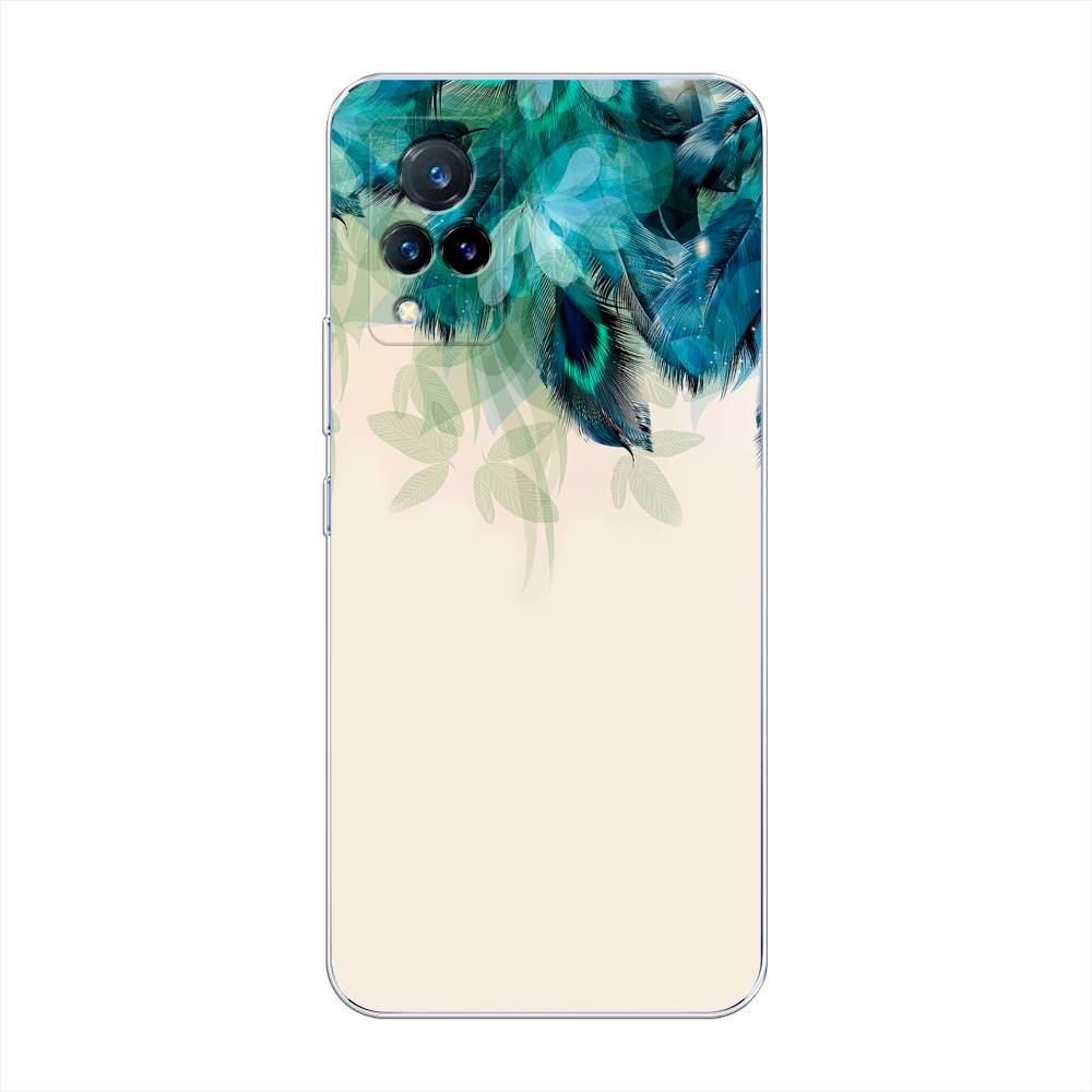 

Чехол Awog на Vivo V21 "Перья голубого цвета", Разноцветный, 264350-2