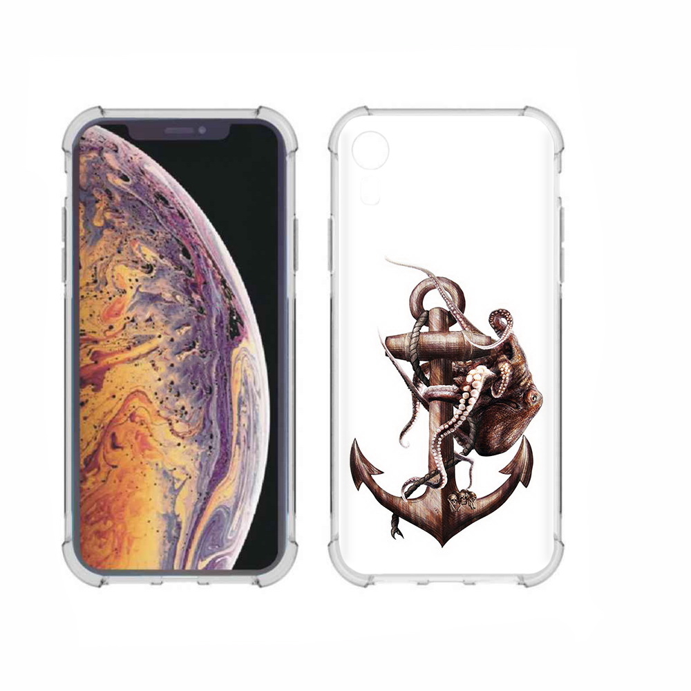 

Чехол MyPads Tocco для Apple iPhone XR ржавый якорь, Прозрачный, Tocco