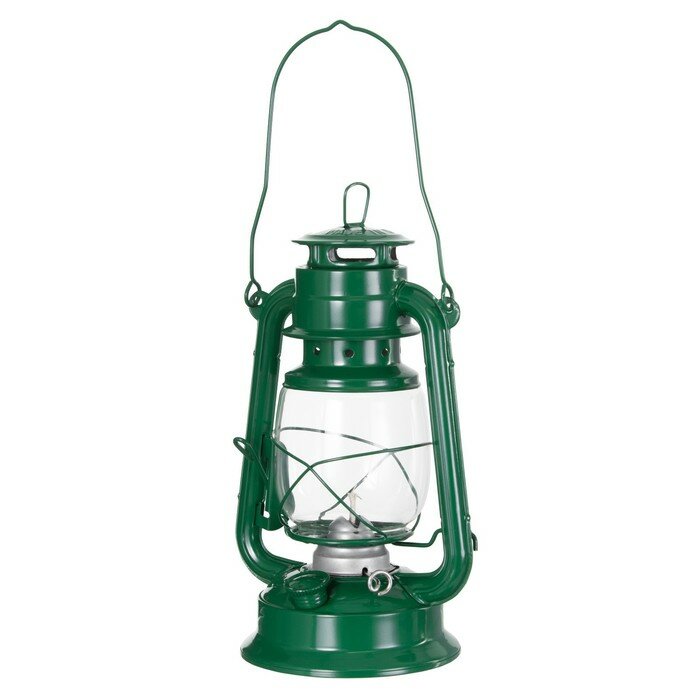RISALUX Керосиновая лампа декоративная зеленый 14х18х27,5 см