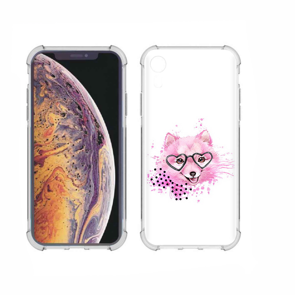 

Чехол MyPads Tocco для Apple iPhone XR розовый волченок, Прозрачный, Tocco
