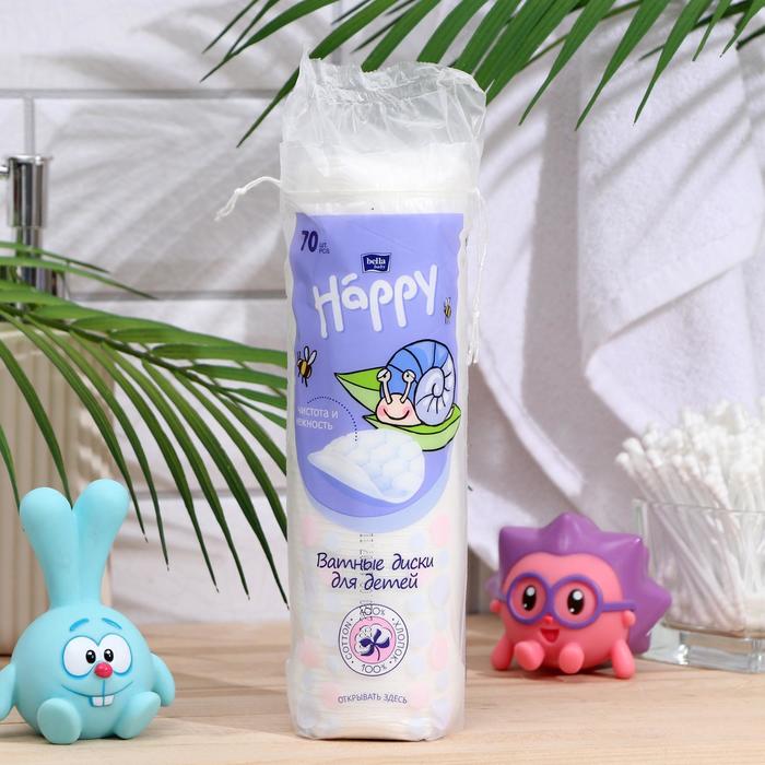 

Ватные диски bella baby Happy по 70 шт, Белый