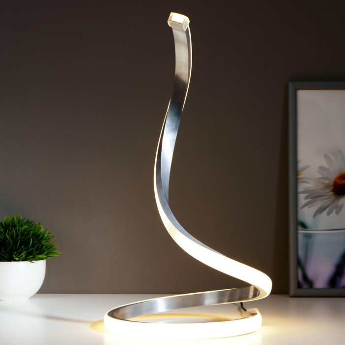 

RISALUX Настольная лампа 16607/1BK LED 6Вт серебро 19,5х19,5х35 см