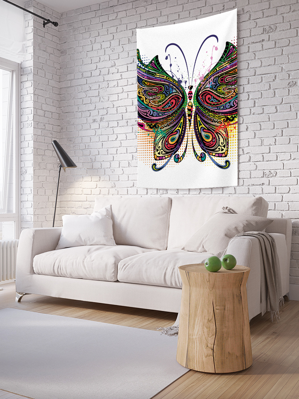 фото Вертикальное фотопанно на стену joyarty "диско бабочка", 100x150 см