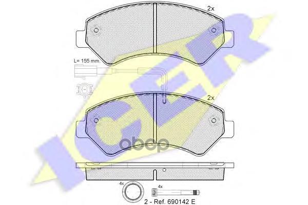 

Колодки Торм.Диск. Boxer Bus/Van/Flatbed-Chassis 3.0 Hdi 175 (11-)