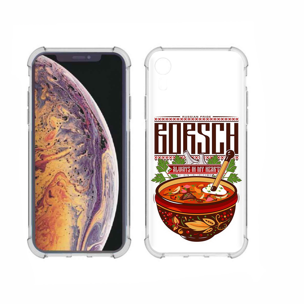 

Чехол MyPads Tocco для Apple iPhone XR русский борщ, Прозрачный, Tocco