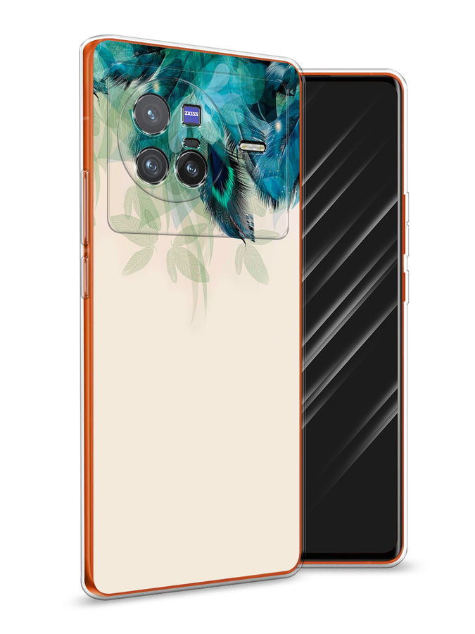 

Чехол Awog на Vivo X80 "Перья голубого цвета", Разноцветный, 266550-2