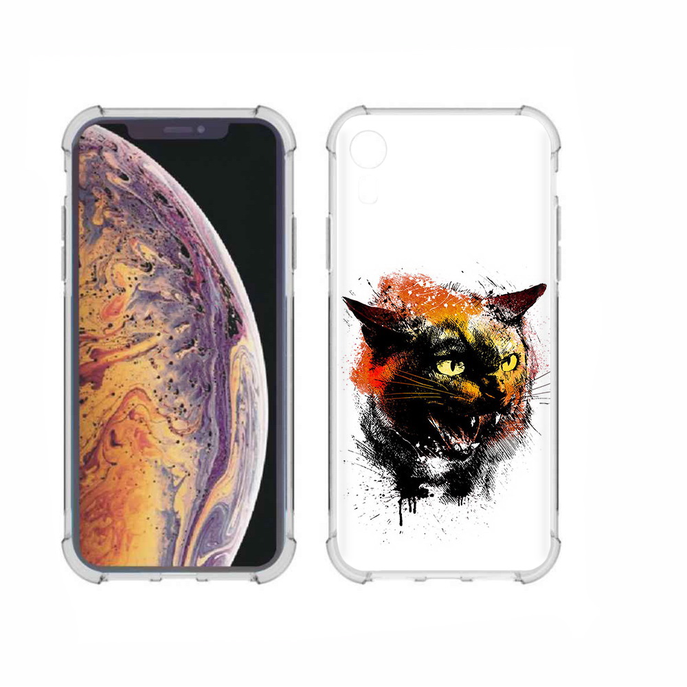 

Чехол MyPads Tocco для Apple iPhone XR сиамский кот, Прозрачный, Tocco
