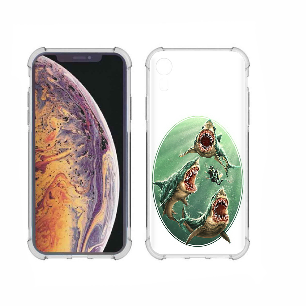 

Чехол MyPads Tocco для Apple iPhone XR синяя бездна, Прозрачный, Tocco