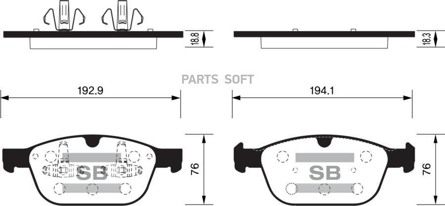 

Тормозные колодки Sangsin brake передние дисковые SP2320