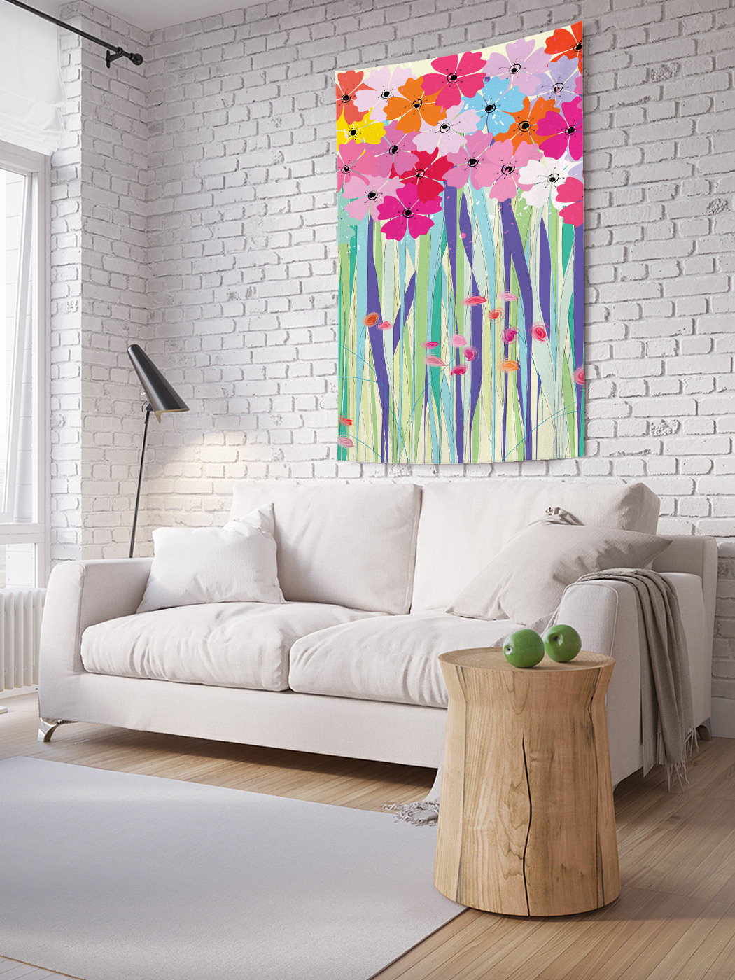 

Вертикальное фотопанно на стену JoyArty Цветочные кусты 100x150 см, Цветочные кусты