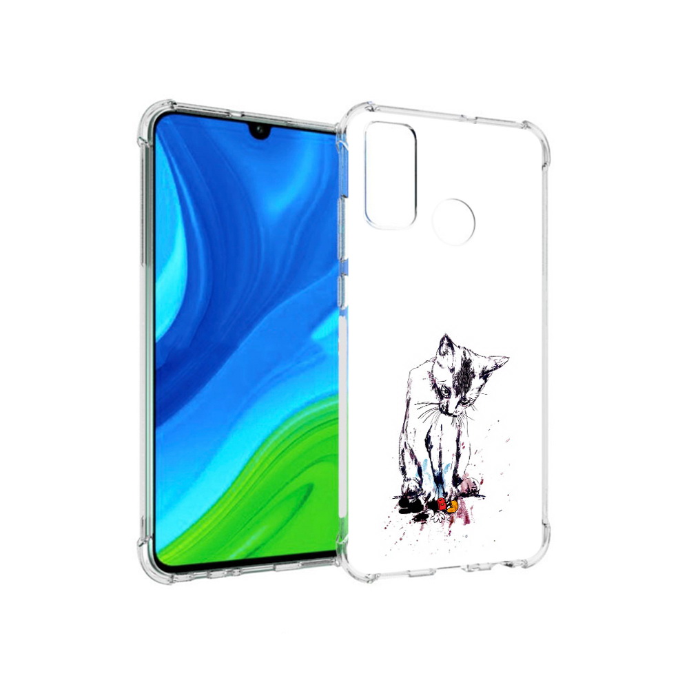 

Чехол MyPads Tocco для Huawei P Smart (2020) кот и микки, Прозрачный, Tocco