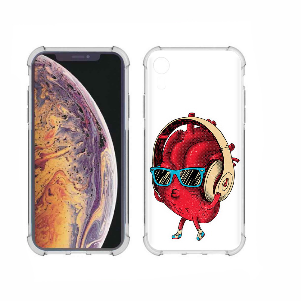 

Чехол MyPads Tocco для Apple iPhone XR слушай сердце, Прозрачный, Tocco