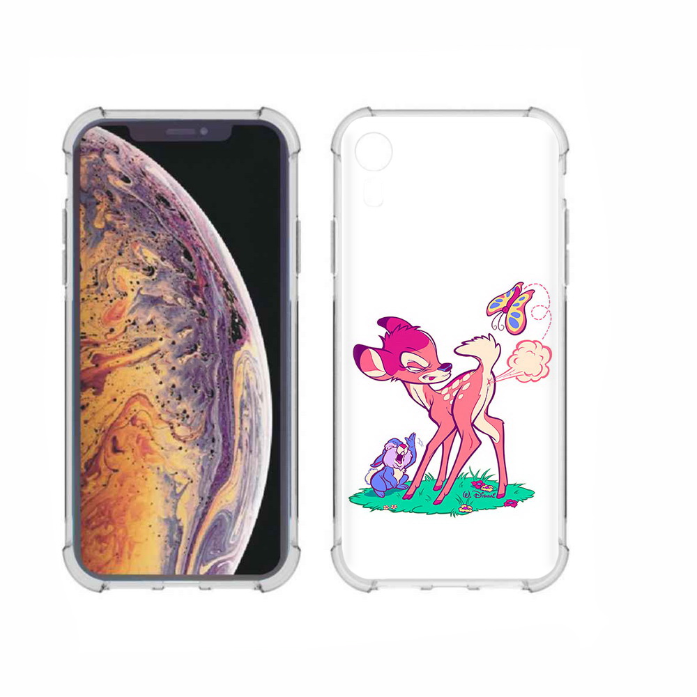 

Чехол MyPads Tocco для Apple iPhone XR смешной олененок, Прозрачный, Tocco