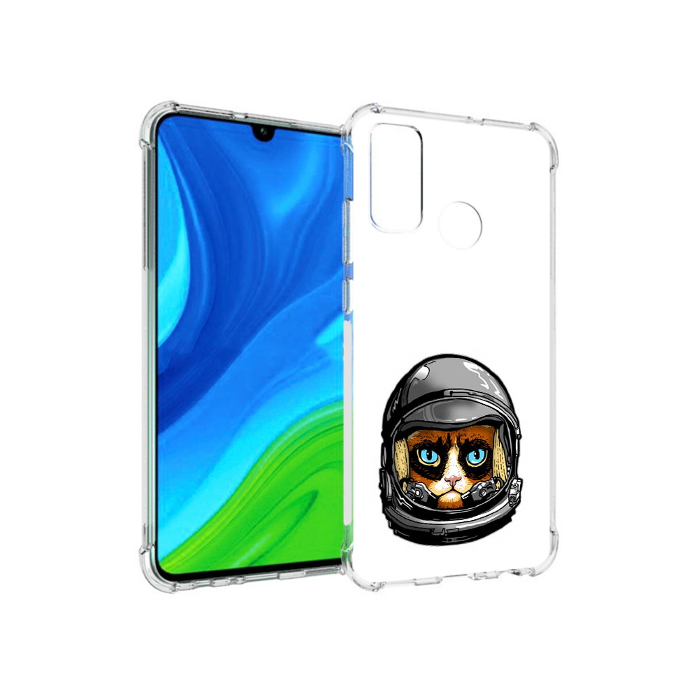 

Чехол MyPads Tocco для Huawei P Smart (2020) кот космонавт, Прозрачный, Tocco