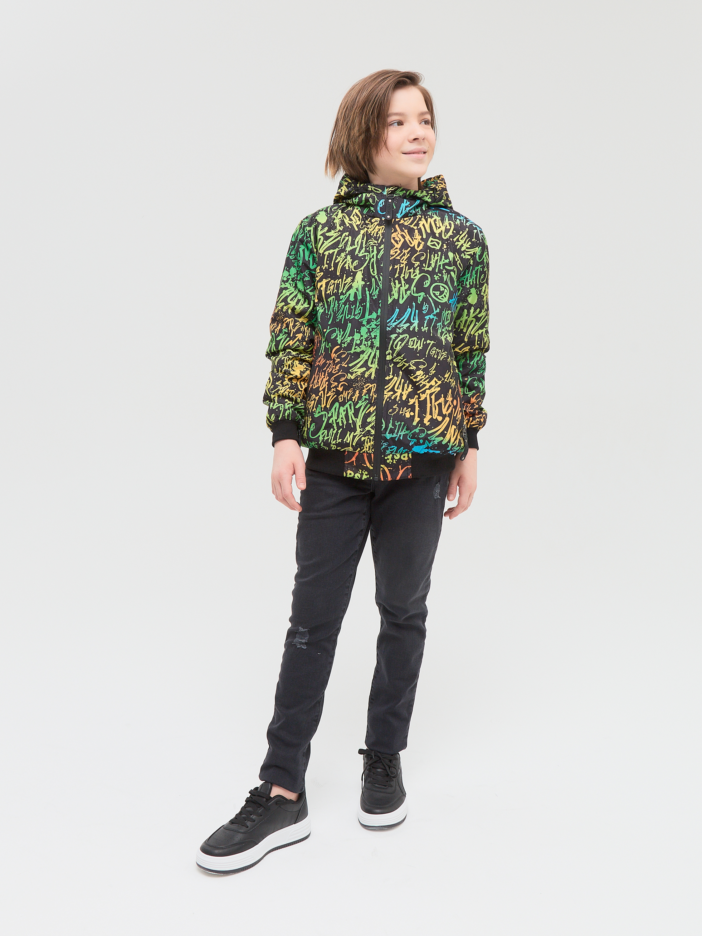 

Ветровка детская WBR 67-021, черный, 134, 67-021