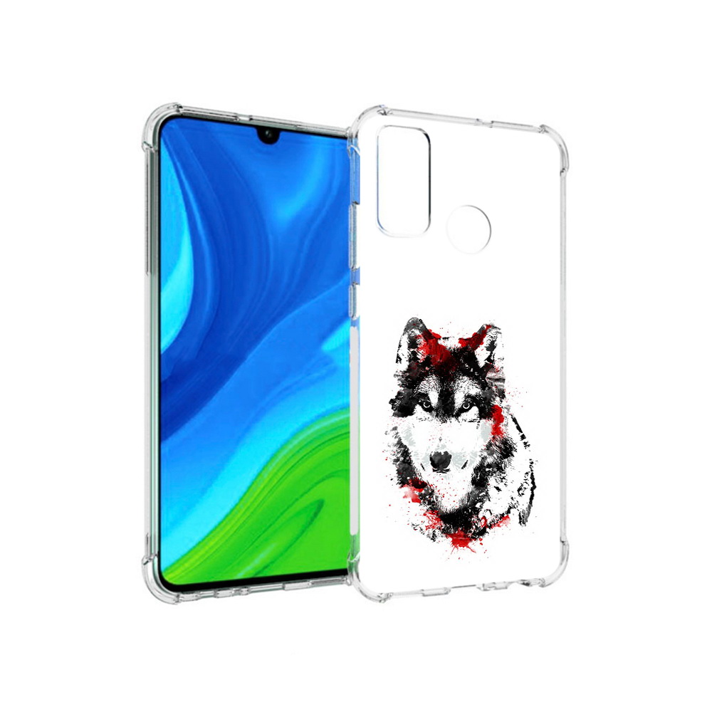 

Чехол MyPads Tocco для Huawei P Smart (2020) кровавый волк, Прозрачный, Tocco