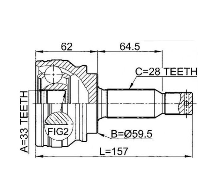 

Jikiu Шрус Jikiu Jc23026