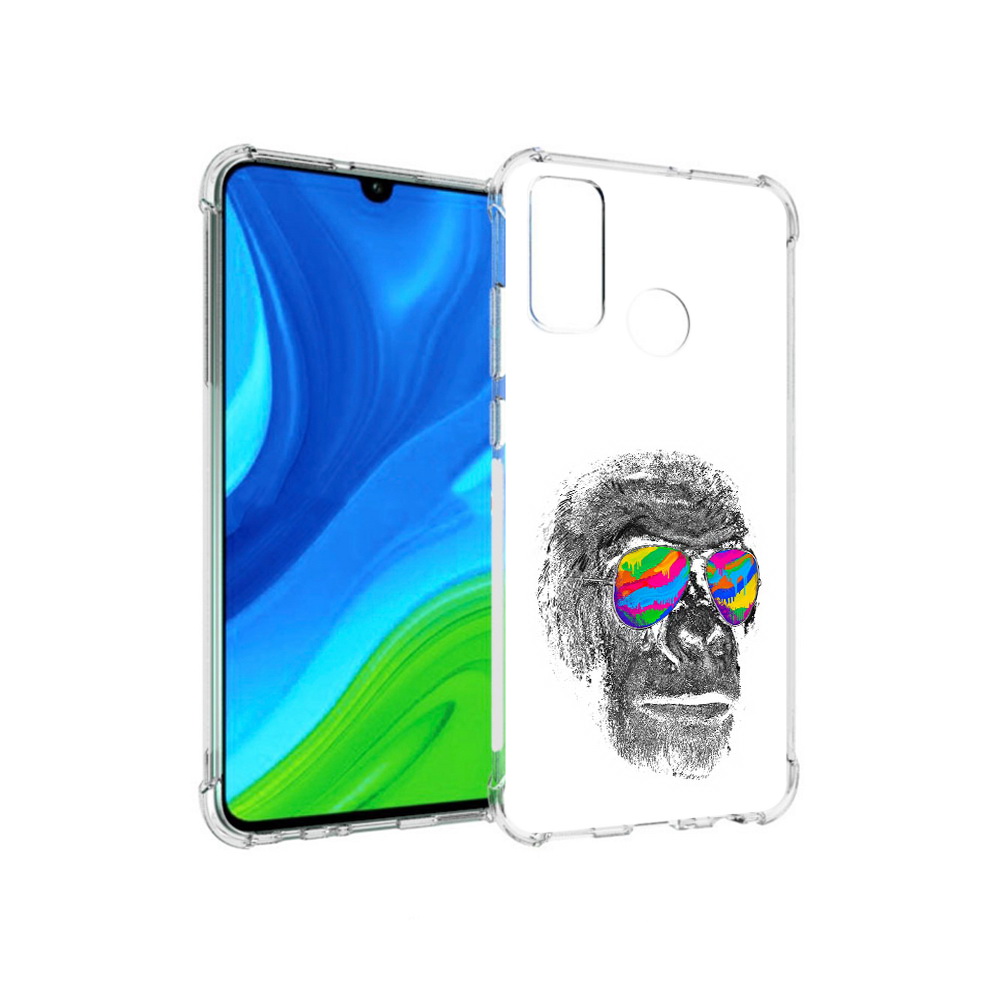 

Чехол MyPads Tocco для Huawei P Smart (2020) крутая обезьяна в очках, Прозрачный, Tocco