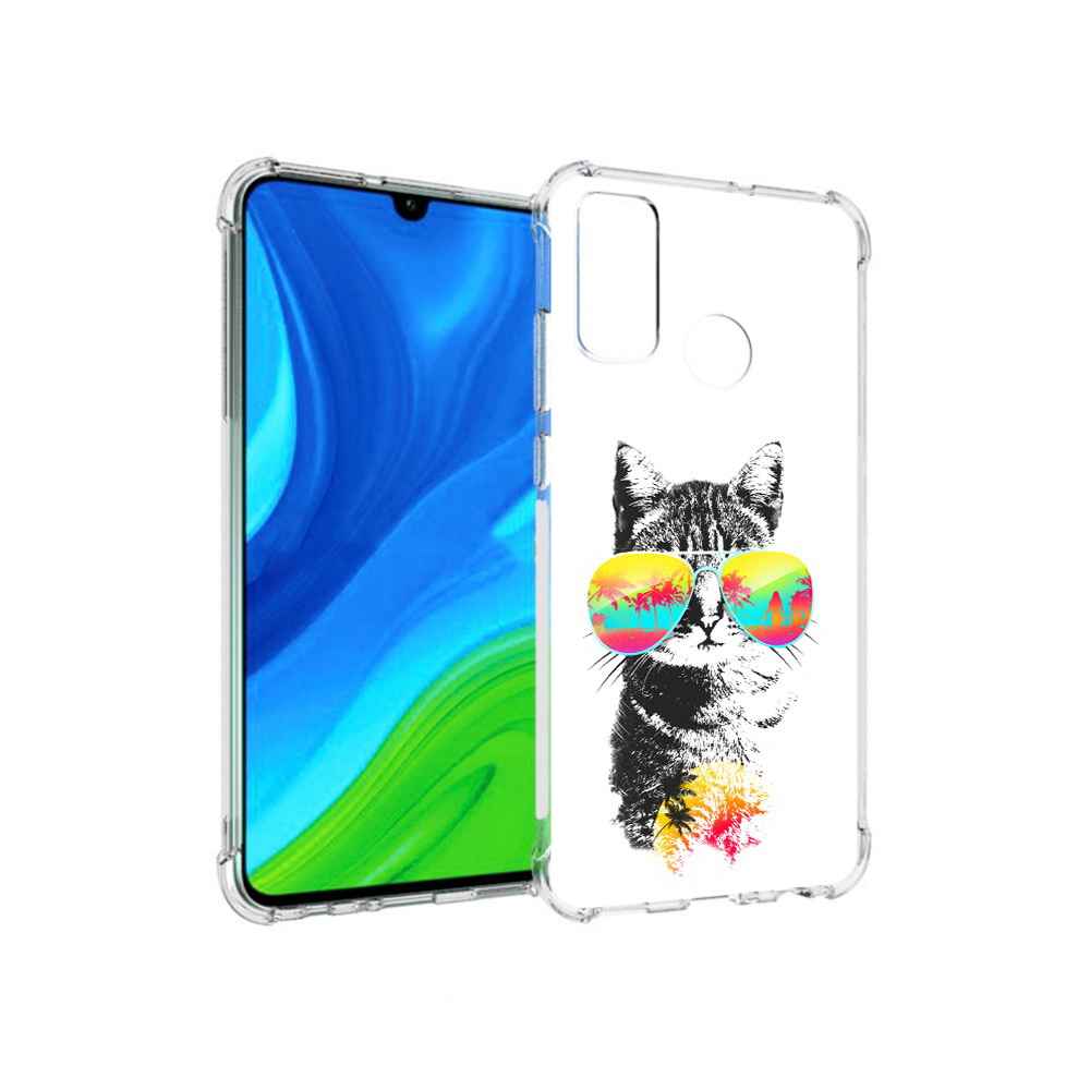 

Чехол MyPads Tocco для Huawei P Smart (2020) крутой кот, Прозрачный, Tocco