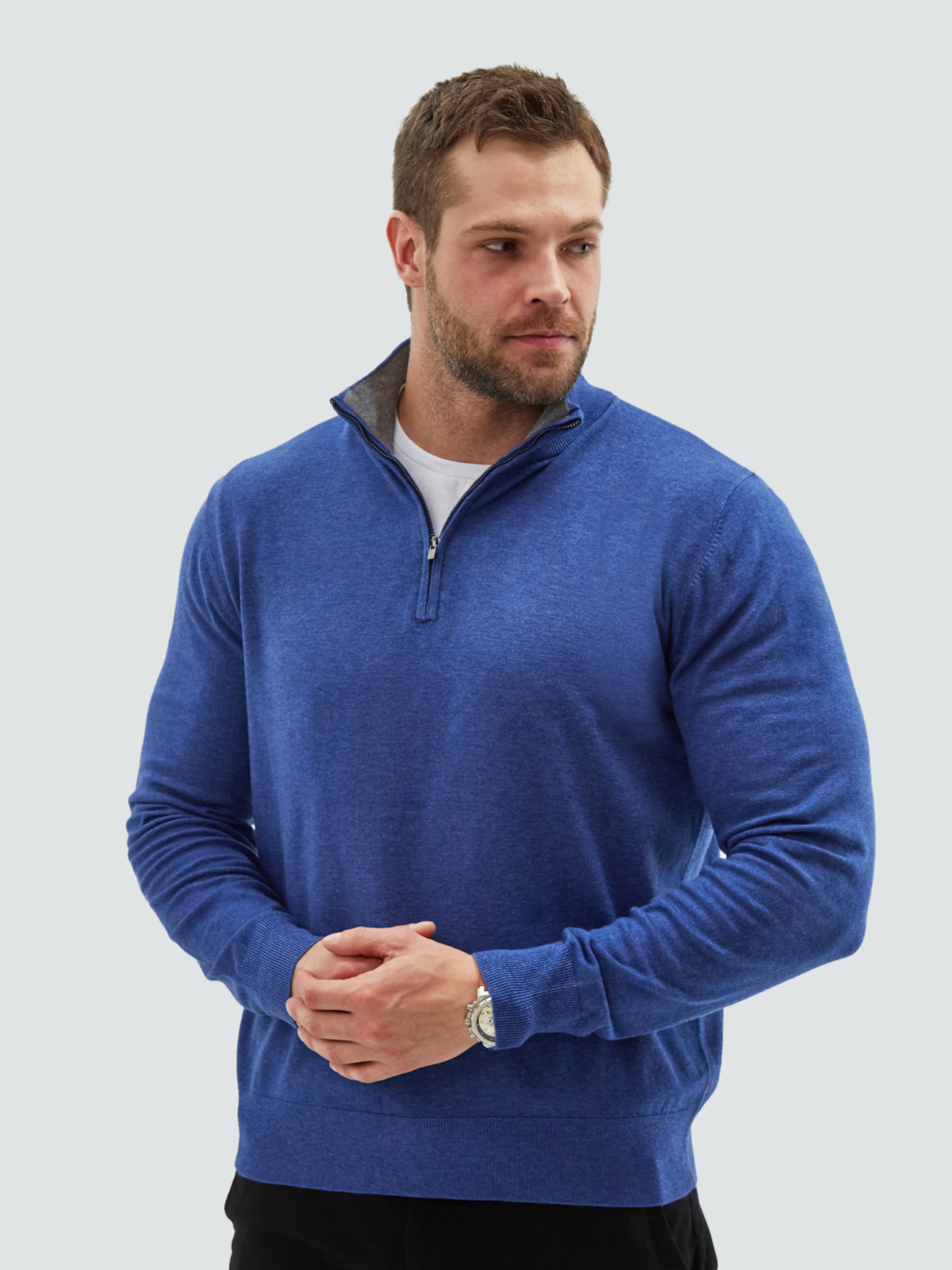 

Джемпер мужской MANAFOFF 8102 голубой 2XL, 8102