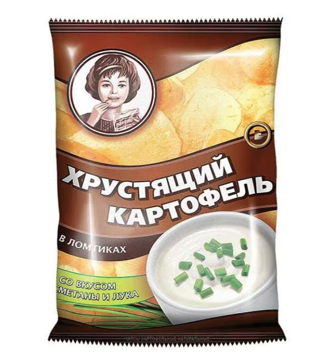 

Чипсы Хрустящий картофель со вкусом сметаны и лука, 40гр х 30шт