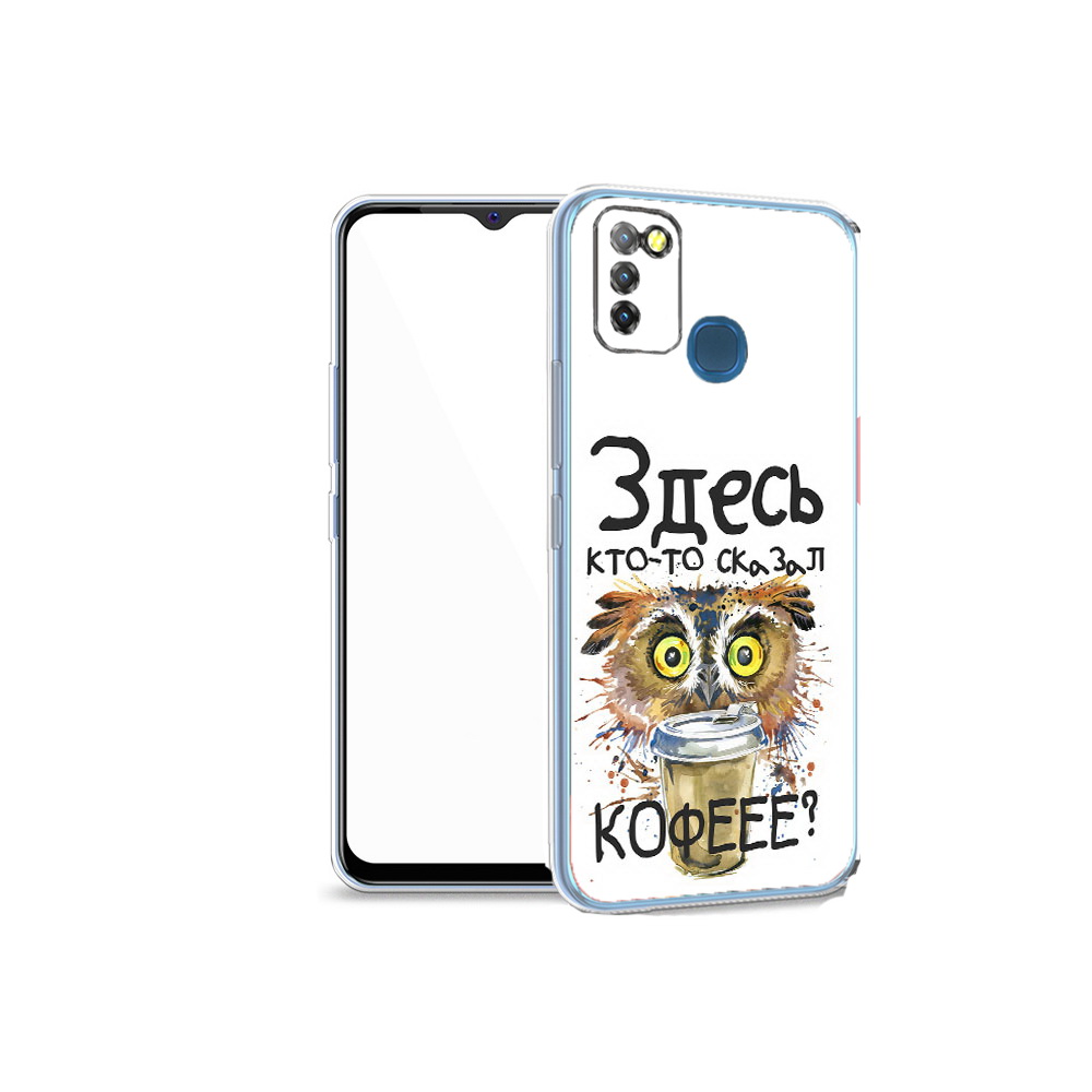 

Чехол MyPads Tocco для Infinix Hot 10 Lite Любительница кофе, Прозрачный, Tocco