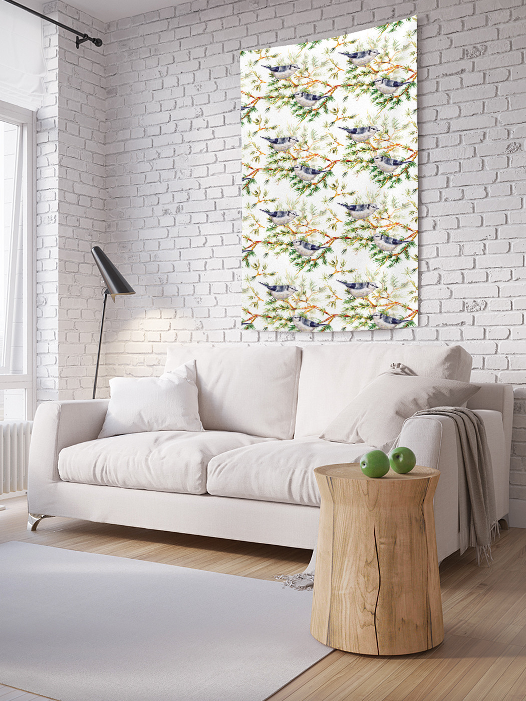 

Вертикальное фотопанно на стену JoyArty Птицы на ветке 150x200 см, Птицы на ветке