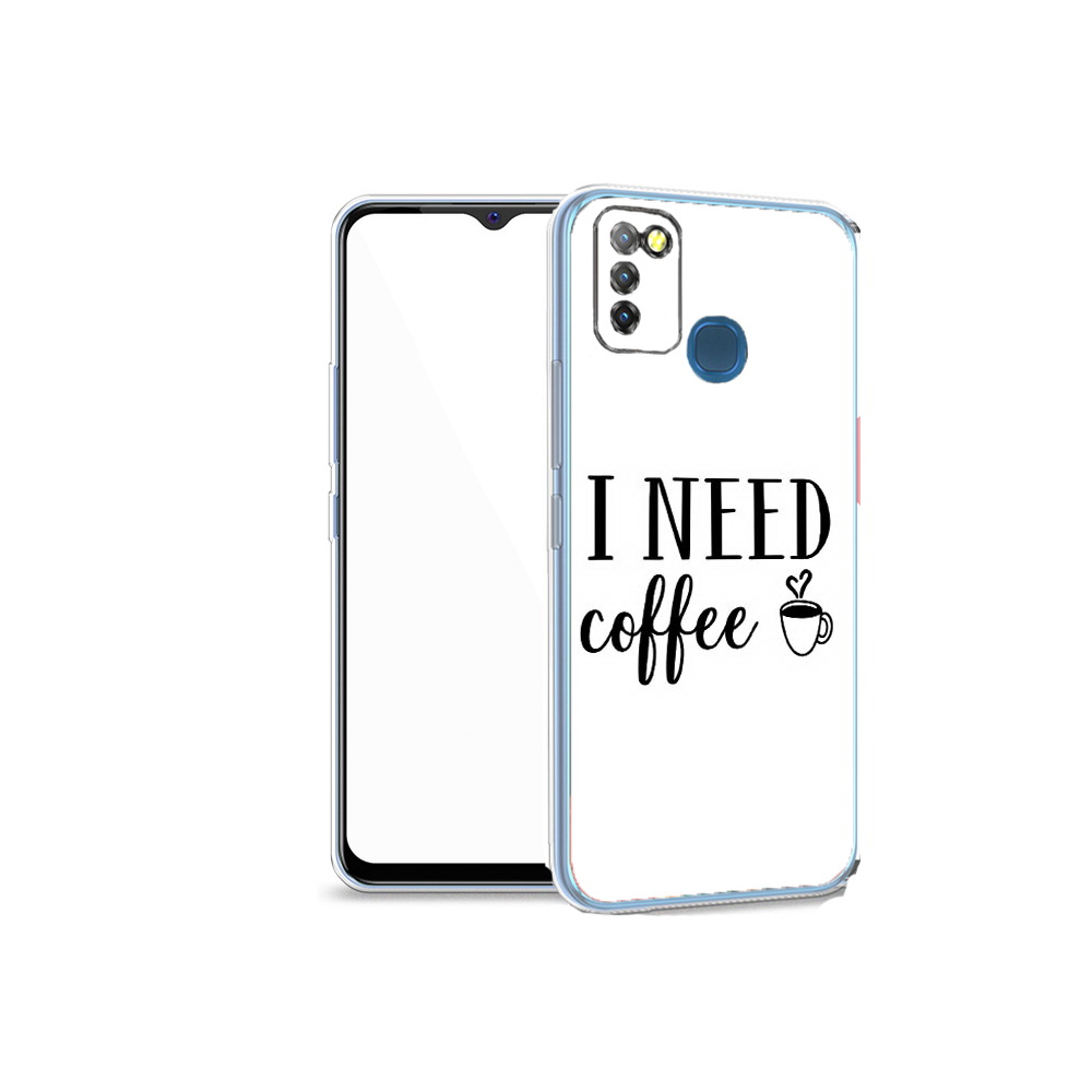 

Чехол MyPads Tocco для Infinix Hot 10 Lite Мне нужен кофе, Прозрачный, Tocco